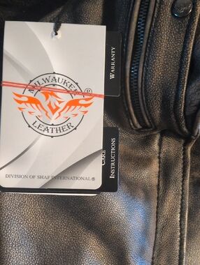 Milwaukee Leather Black Leather Chaps with Tag